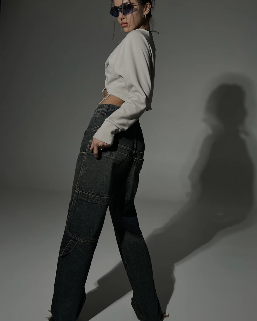 Jean Baggy Wide Leg Negro